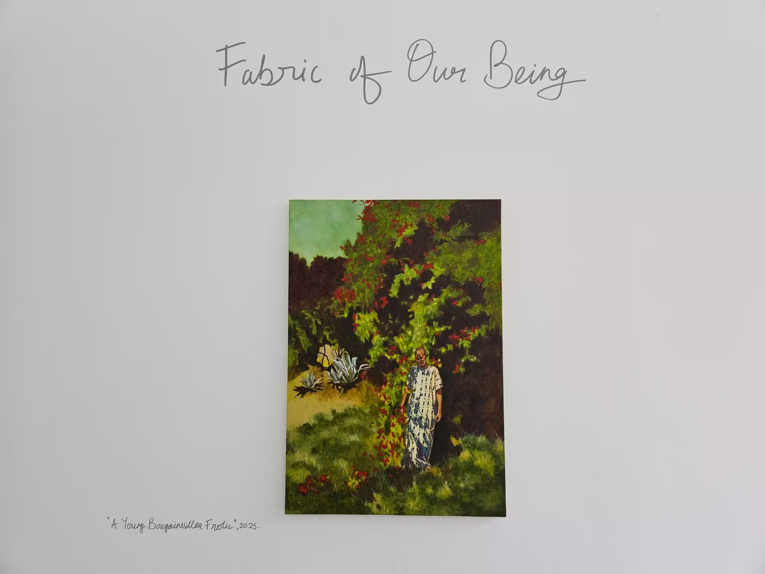 A painting from the series titled Fabric of our Being by kenyan artist April Kamunde at The African Arts Trust